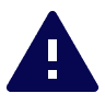 Blue caution symbol triangle